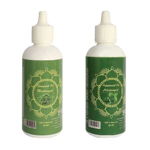 روغن تقویت کننده مو، مژه و ابرو مرهم یاب مدل شنبلیله و نعنا فلفلی حجم 80 میلی لیتر مجموعه 2 عددی