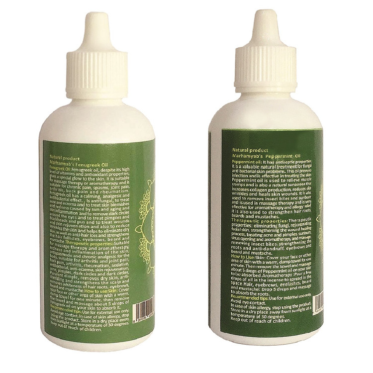 روغن تقویت کننده مو، مژه و ابرو مرهم یاب مدل شنبلیله و نعنا فلفلی حجم 80 میلی لیتر مجموعه 2 عددی main 1 1