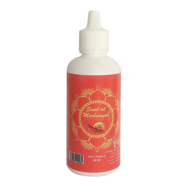 روغن تقویت کننده مو و ریش و سبیل مرهم یاب مدل حلزون حجم 80 میلی لیتر