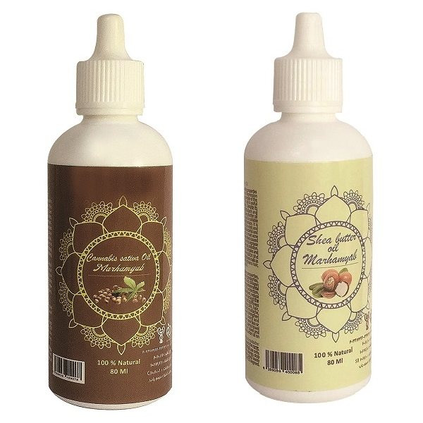 روغن بدن مرهم یاب مدل شی باتر و شاهدانه حجم 80 میلی لیتر مجموعه 2 عددی