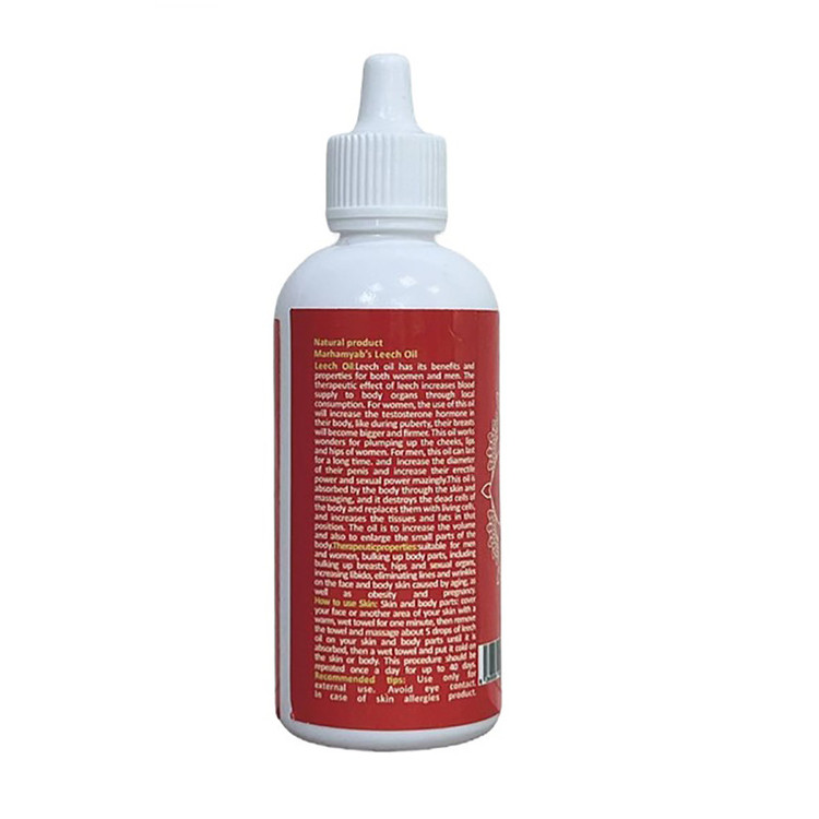 روغن بدن حجمدهنده و سفتکننده مرهم یاب مدل Leech Oil حجم 80 میلیلیتر با ترکیبات ارگانیک و ویتامینهای متنوع، افزایش گردش خون، کاهش ترک پوست و چینوچروک، مناسب بانوان و آقایان