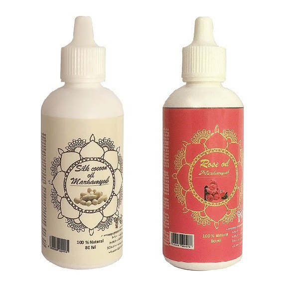 روغن صورت و بدن مرهم یاب مدل گل سرخ و پیله ابریشم حجم 80 میلی لیتر مجموعه 2 عددی