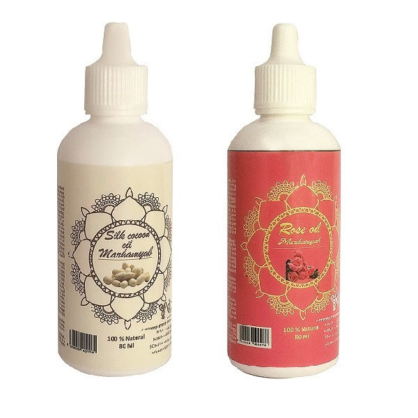روغن صورت و بدن مرهم یاب مدل گل سرخ و پیله ابریشم حجم 80 میلی لیتر مجموعه 2 عددی